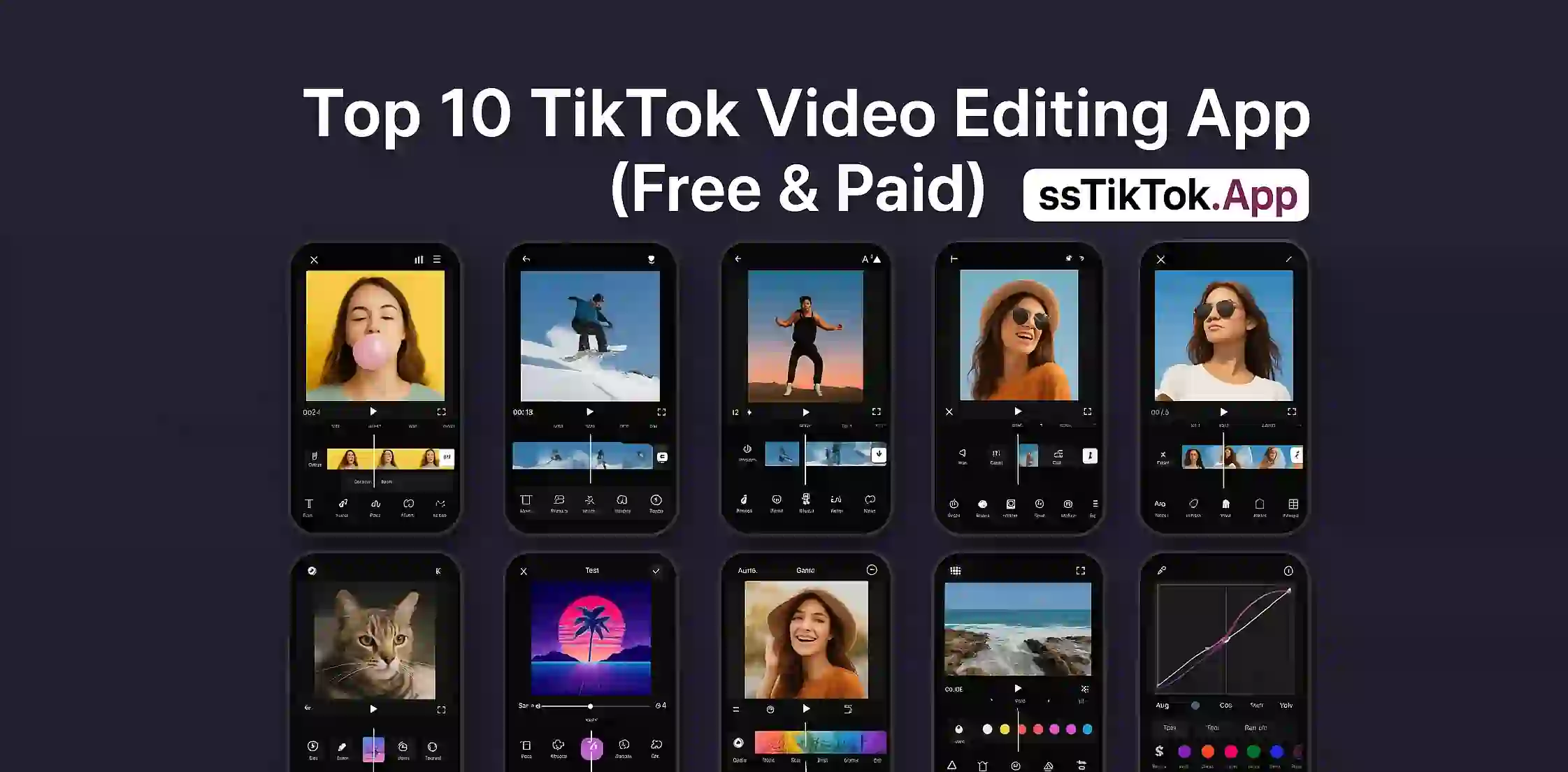 Top 10 TikTok Video Editing Apps (Free & Paid)